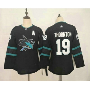 Youth San Jose Sharks #19 Joe Thornton NEW Black Adidas Stitched NHL Jersey