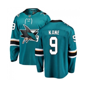 Youth San Jose Sharks #9 Evander Kane Fanatics Branded Teal Green Home Breakaway NHL Jersey