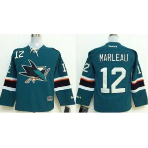 youth nhl jerseys san jose sharks #12 marleau green[2014 new stadium]