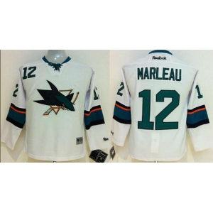 youth nhl jerseys san jose sharks #12 marleau white[2014 new stadium]