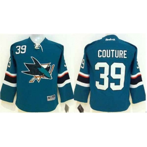 youth nhl jerseys san jose sharks #39 couture green