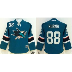 youth nhl jerseys san jose sharks #88 burns green