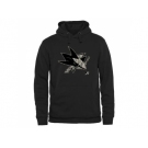 Men's San Jose Sharks Black Rink Warrior Pullover Hoodie