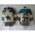 nhl jerseys san jose sharks #39 couture cream-blue[pullover hooded sweatshirt]