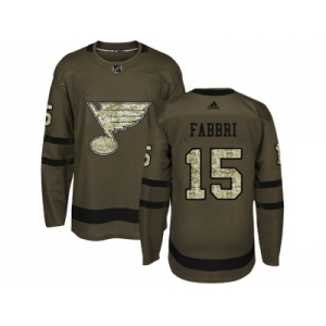 Adidas St. Louis Blues #15 Robby Fabbri Green Salute to Service Stitched NHL Jersey