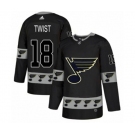 Adidas St. Louis Blues #18 Tony Twist Authentic Black Team Logo Fashion NHL Jersey