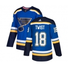 Adidas St. Louis Blues #18 Tony Twist Authentic Royal Blue Home NHL Jersey