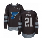 Adidas St. Louis Blues #21 Tyler Bozak Authentic Black 1917-2017 100th Anniversary NHL Jersey