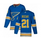 Adidas St. Louis Blues #21 Tyler Bozak Authentic Navy Blue Alternate NHL Jersey