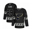 Adidas St. Louis Blues #29 Vince Dunn Authentic Black Team Logo Fashion NHL Jersey