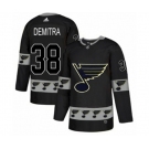 Adidas St. Louis Blues #38 Pavol Demitra Authentic Black Team Logo Fashion NHL Jersey