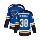 Adidas St. Louis Blues #38 Pavol Demitra Authentic Royal Blue Home NHL Jersey