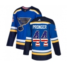 Adidas St. Louis Blues #44 Chris Pronger Authentic Blue USA Flag Fashion NHL Jersey