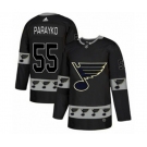 Adidas St. Louis Blues #55 Colton Parayko Authentic Black Team Logo Fashion NHL Jersey