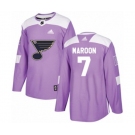 Adidas St. Louis Blues #7 Patrick Maroon Authentic Purple Fights Cancer Practice NHL Jersey