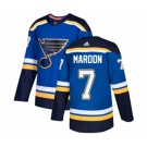 Adidas St. Louis Blues #7 Patrick Maroon Authentic Royal Blue Home NHL Jersey