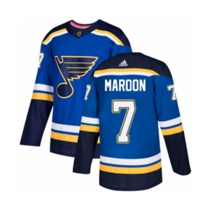 Adidas St. Louis Blues #7 Patrick Maroon Authentic Royal Blue Home NHL Jersey