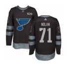 Adidas St. Louis Blues #71 Jordan Nolan Authentic Black 1917-2017 100th Anniversary NHL Jersey