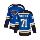 Adidas St. Louis Blues #71 Vladimir Sobotka Authentic Royal Blue Home NHL Jersey