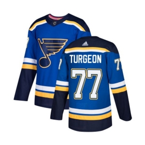 Adidas St. Louis Blues #77 Pierre Turgeon Authentic Royal Blue Home NHL Jersey