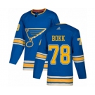 Adidas St. Louis Blues #78 Dominik Bokk Authentic Navy Blue Alternate NHL Jersey