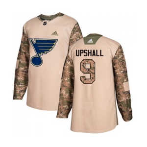 Adidas St. Louis Blues #9 Scottie Upshall Authentic Camo Veterans Day Practice NHL Jersey