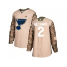 Men Adidas St. Louis Blues #2 Al MacInnis Camo Authentic 2017 Veterans Day Stitched NHL Jersey