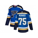 Men Adidas St. Louis Blues #75 Ryan Reaves Blue Home Authentic Stitched NHL Jersey