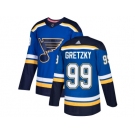 Men Adidas St. Louis Blues #99 Wayne Gretzky Blue Home Authentic Stitched NHL Jersey