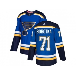 Men Adidas St.Louis Blues #71 Vladimir Sobotka Blue Home Authentic Stitched NHL Jersey