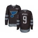 Men Adidas St.Louis Blues #9 Scottie Upshall Black 1917-2017 100th Anniversary Stitched NHL Jersey