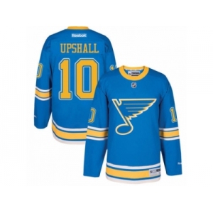 Men's Reebok St. Louis Blues #10 Scottie Upshall Authentic Blue 2017 Winter Classic NHL Jersey