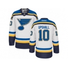 Men's Reebok St. Louis Blues #10 Scottie Upshall Authentic White Away NHL Jersey