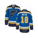 Men's Reebok St. Louis Blues #18 Ty Rattie Authentic Royal Blue Home NHL Jersey