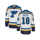 Men's Reebok St. Louis Blues #18 Ty Rattie Authentic White Away NHL Jersey