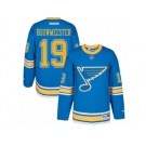 Men's Reebok St. Louis Blues #19 Jay Bouwmeester Authentic Blue 2017 Winter Classic NHL Jersey