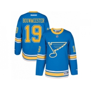 Men's Reebok St. Louis Blues #19 Jay Bouwmeester Authentic Blue 2017 Winter Classic NHL Jersey