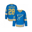 Men's Reebok St. Louis Blues #28 Kyle Brodziak Authentic Blue 2017 Winter Classic NHL Jersey