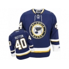 Men's Reebok St. Louis Blues #40 Carter Hutton Authentic Navy Blue Third NHL Jersey