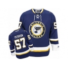 Men's Reebok St. Louis Blues #57 David Perron Authentic Navy Blue Third NHL Jersey