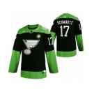 Men's St. Louis Blues #17 Jaden Schwartz Green Hockey Fight nCoV Limited Hockey Jersey