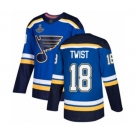 Men's St. Louis Blues #18 Tony Twist Authentic Royal Blue Home 2019 Stanley Cup Champions Hockey Jersey