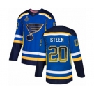 Men's St. Louis Blues #20 Alexander Steen Authentic Blue Drift Fashion 2019 Stanley Cup Champions Hockey Jersey