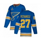 Men's St. Louis Blues #27 Alex Pietrangelo Authentic Navy Blue Alternate 2019 Stanley Cup Champions Hockey Jersey