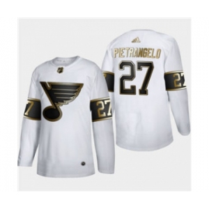 Men's St. Louis Blues #27 Alex Pietrangelo White Golden Edition Limited Stitched Hockey Jersey