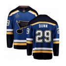 Men's St. Louis Blues #29 Vince Dunn Fanatics Branded Royal Blue Home Breakaway 2019 Stanley Cup Champions Hockey Jersey