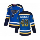 Men's St. Louis Blues #49 Ivan Barbashev Authentic Blue Drift Fashion 2019 Stanley Cup Champions Hockey Jersey