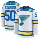 Men's St. Louis Blues #50 Jordan Binnington White 2024-25 Away Stitched Hockey Jersey