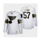 Men's St. Louis Blues #57 David Perron White Golden Edition Limited Stitched Hockey Jersey