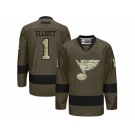 St. Louis Blues #1 Brian Elliott Green Salute to Service Stitched NHL Jersey